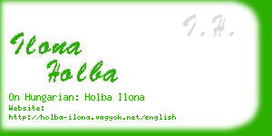 ilona holba business card